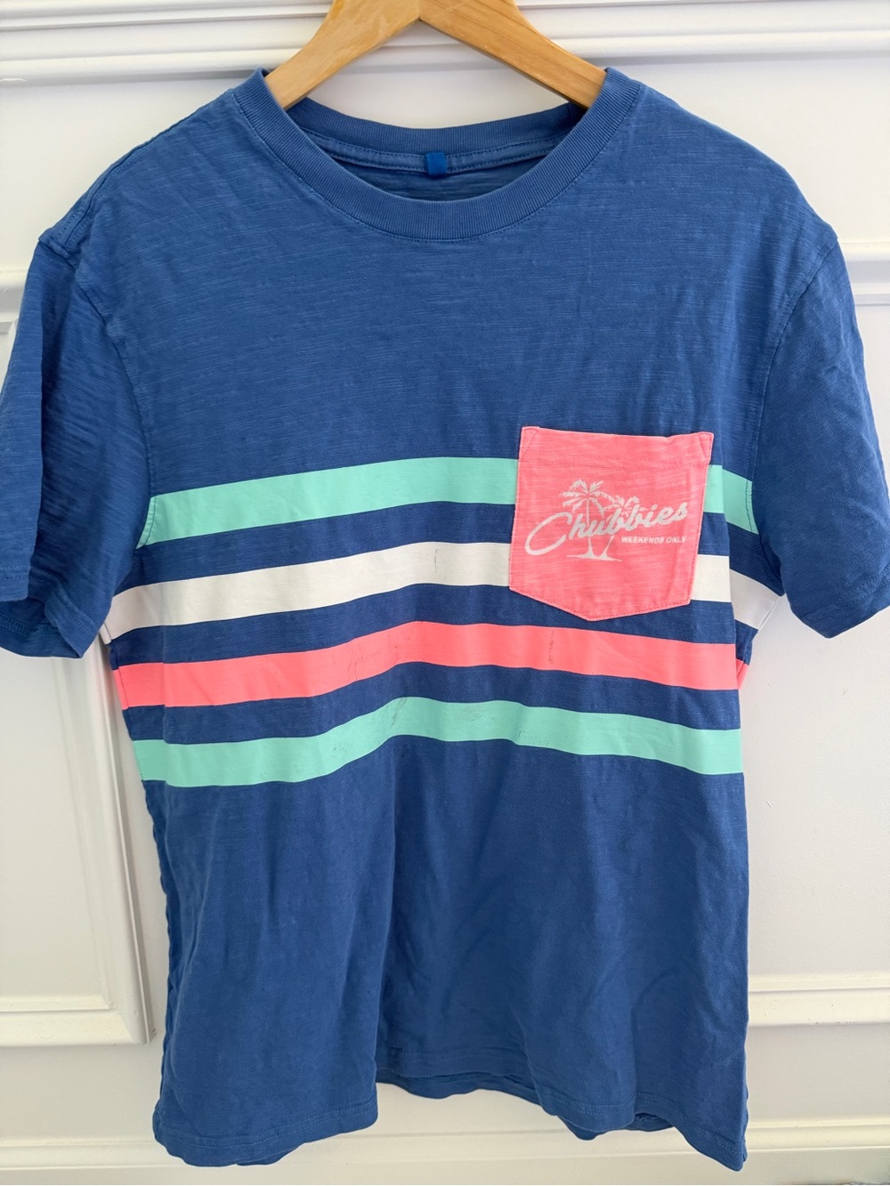 Chubbies Men’s Blue Cotton Shirt Size S